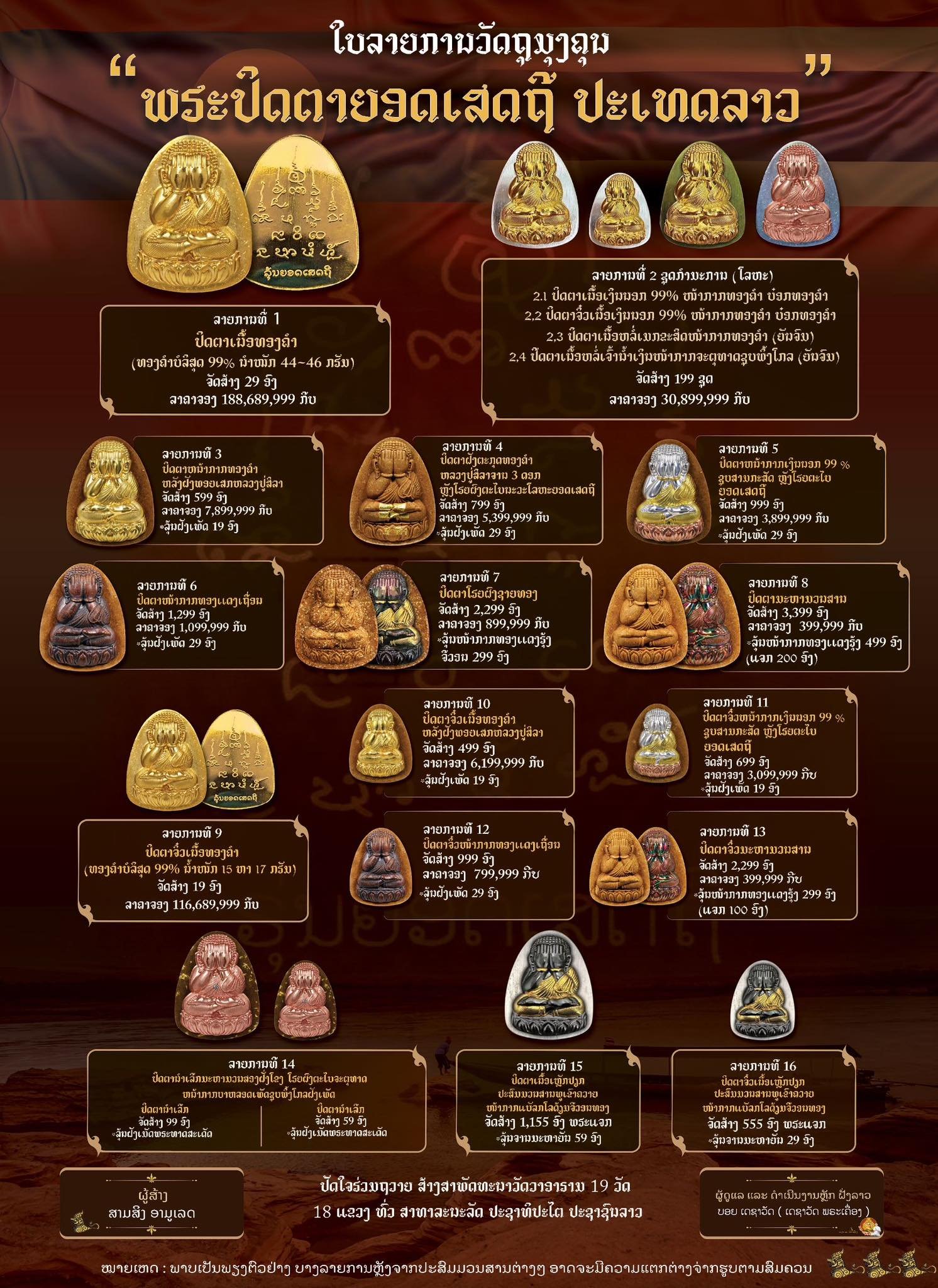 พระปิดตารุ่น “ยอดเศรษฐี” ประเทศลาว (ຮຸ່ນຍອດເສດຖີ)