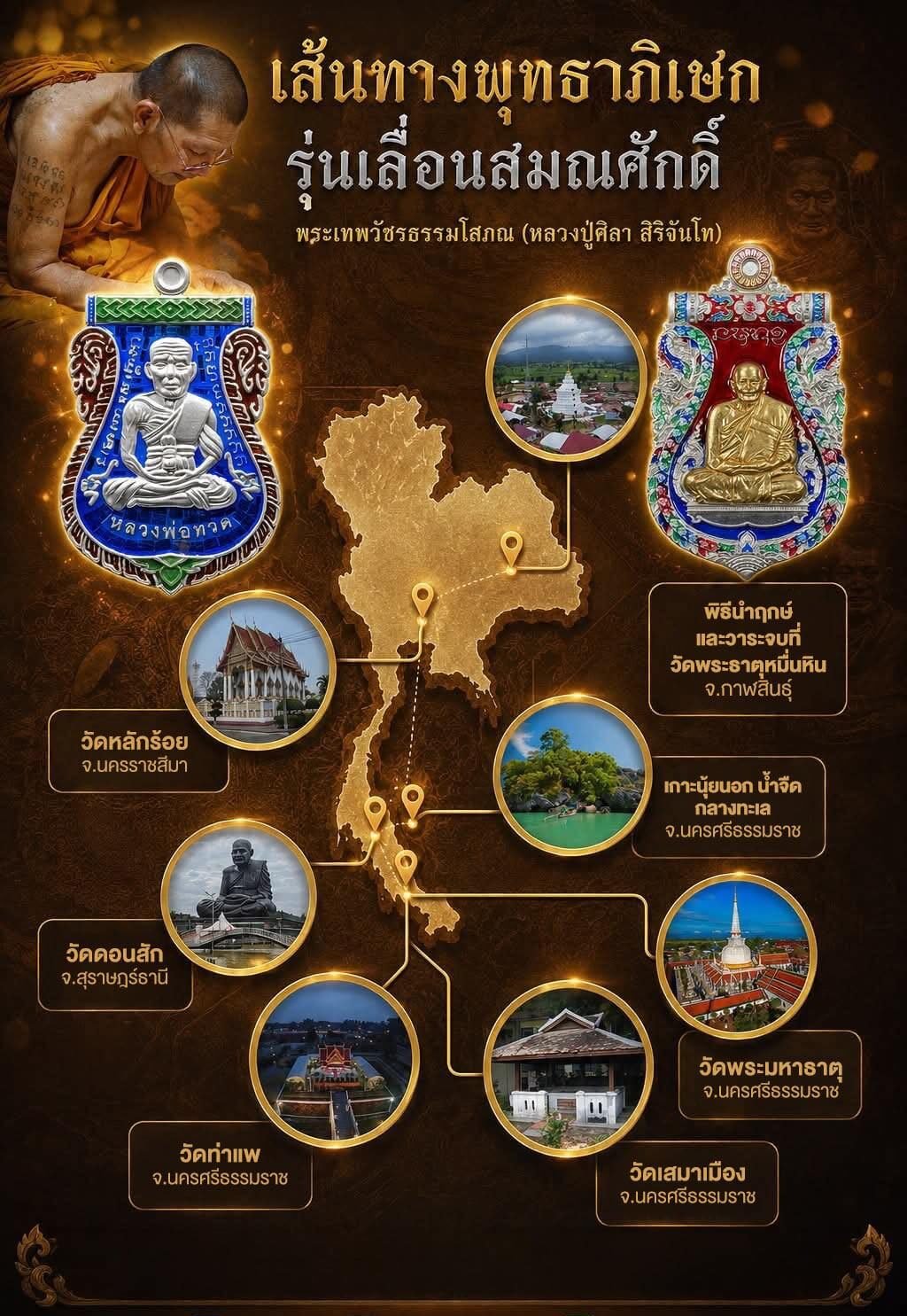 พร้อมแจกเหรียญพิมพ์ปู่ทวด เนื้ออัลปาก้า จำนวน ๒๐๐ เหรียญ