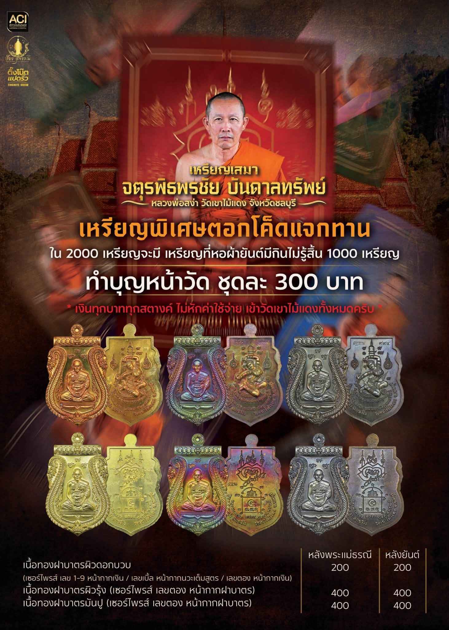 ประวัติการจัดสร้างวัตถุมงคล รุ่น “เหรียญจตุรพิธพรชัย บันดาลทรัพย์ หลังแม่ธรณี”